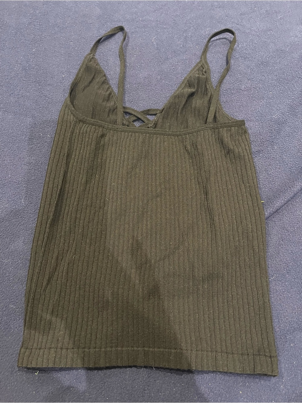 Express black Ribbed Lace-Up Cami - Picture 4 of 4